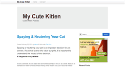 Desktop Screenshot of mycutekitten.com